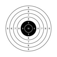 Shooting range paper targets. vector