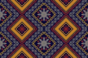 Geometric ethnic oriental traditional art pattern.Figure tribal embroidery style.Design for background,wallpaper,clothing,wrapping,fabric,element,,vector illustration. vector