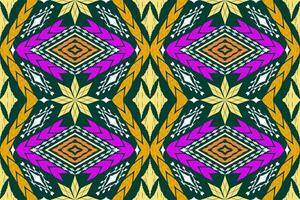 Geometric ethnic oriental traditional art pattern.Figure tribal embroidery style.Design for background,wallpaper,clothing,wrapping,fabric,element,,vector illustration. vector