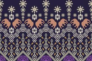 Geometric ethnic oriental traditional art pattern.Figure tribal embroidery style.Design for background,wallpaper,clothing,wrapping,fabric,element,,vector illustration. vector