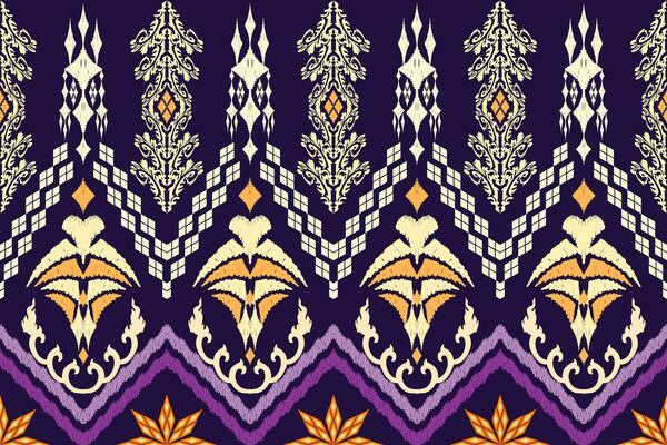 Geometric ethnic oriental traditional art pattern.Figure tribal embroidery style.Design for background,wallpaper,clothing,wrapping,fabric,element,,vector illustration.
