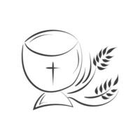 Christian line art design for print or use as banner, poster, photo overlay, apparel design vector