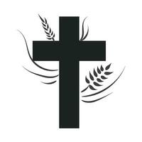 Christian line art design for print or use as banner, poster, photo overlay, apparel design vector