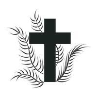 Christian line art design for print or use as banner, poster, photo overlay, apparel design vector