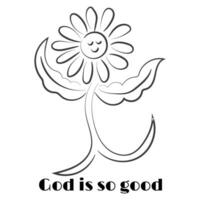 Christian line art design for print or use as banner, poster, photo overlay, apparel design vector