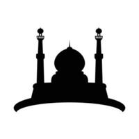 mosque silhouette design. Islamic architecture decoration. vector