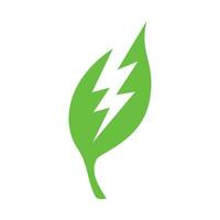 eco electric logo template. green energy sign and symbol. vector