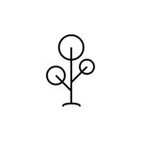 Deciduous tree Modern Thin Icon. Perfect for design, infographics, web sites, apps. vector