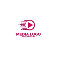 Play Media Button Symbol Logo Icon Vector