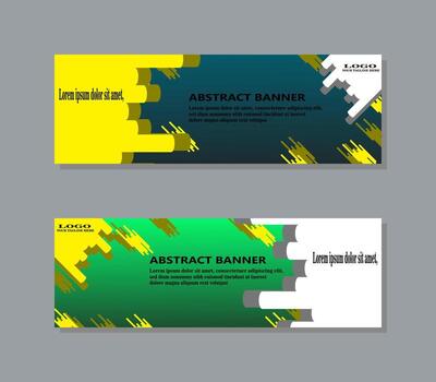 Two abstract business banner for website header. vector