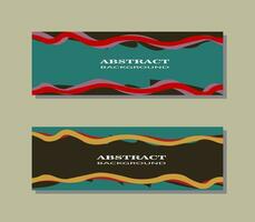Set of wave style colorful header design vector