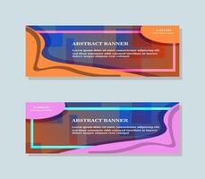 Liquid abstract banner design. Fluid Vector shaped background.