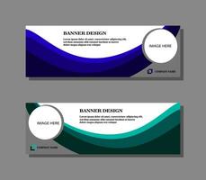 Set of banners in abstract material design style vector