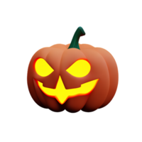 pumpkin  3d rendering icon illustration png