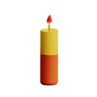 candle 3d rendering icon illustration png