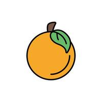 orange icon. filled outline icon vector