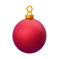 Kerstmis bal 3d renderen icoon illustratie png