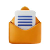 mail 3d rendering icon illustration png