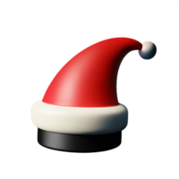 de kerstman hoed 3d renderen icoon illustratie png