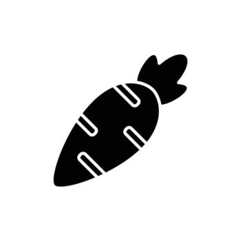 Zanahoria icono. sólido icono vector