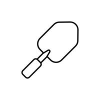 shovel icon. outline icon vector