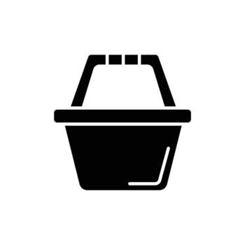 basket icon. solid icon vector