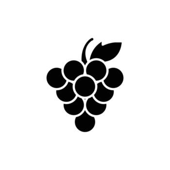 grapes icon. solid icon vector