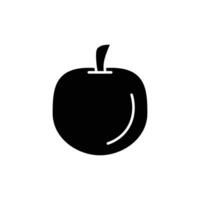 manzana icono. sólido icono vector