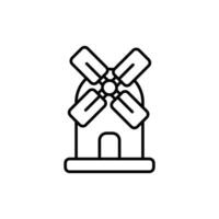 windmill icon. outline icon vector