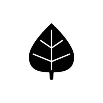 leaf icon. solid icon vector
