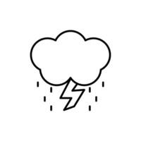 storm icon. outline icon vector