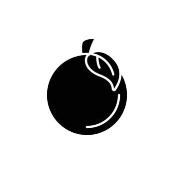naranja icono. sólido icono vector