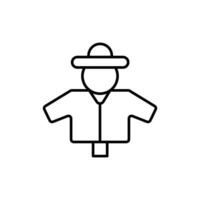 scarecrow icon. outline icon vector