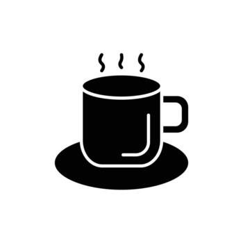 café icono. sólido icono vector