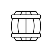 barrel icon. outline icon vector