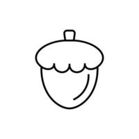 acorn icon. outline icon vector