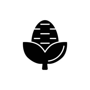 maíz icono. sólido icono vector