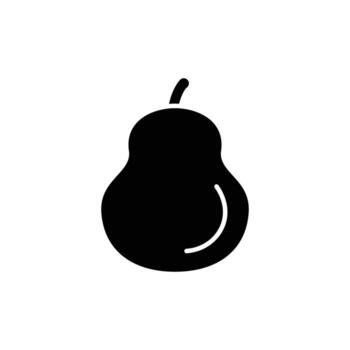 pear icon. solid icon vector
