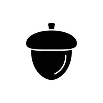 avellana icono. sólido icono vector