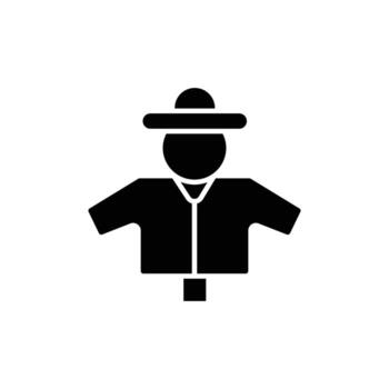 scarecrow icon. solid icon vector