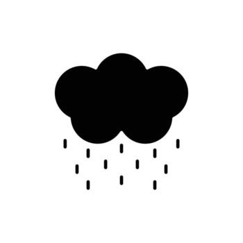 lluvia icono. sólido icono vector