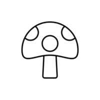 mushroom icon. outline icon vector