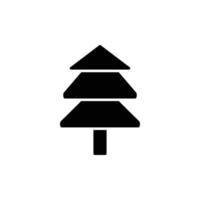 pine icon. solid icon vector