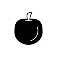 apple icon. glyph icon vector