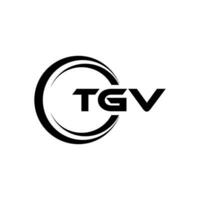 tgv letra logo diseño, inspiración para un único identidad. moderno elegancia y creativo diseño. filigrana tu éxito con el sorprendentes esta logo. vector