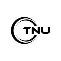TNU Letter Logo Design, Inspiration for a Unique Identity. Modern Elegance and Creative Design. Watermark Your Success with the Striking this Logo. vector