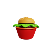 fast food 3d rendering icon illustration png