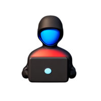 hacker 3d rendering icon illustration png