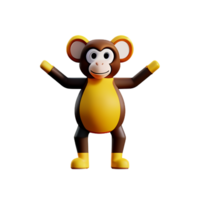 macaco 3d Renderização ícone ilustração png