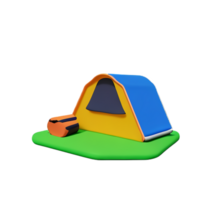 camping 3d tolkning ikon illustration png